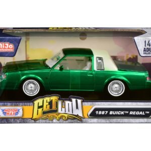 1987 Buick Regal Green Metallic with White Interior "Get Low" Series 1/24 Diecast Model Car by Motormax