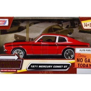 1971 Mercury Comet GT Red with Black Stripes "Forgotten Classics" Series 1/24 Diecast Model Car by Motormax