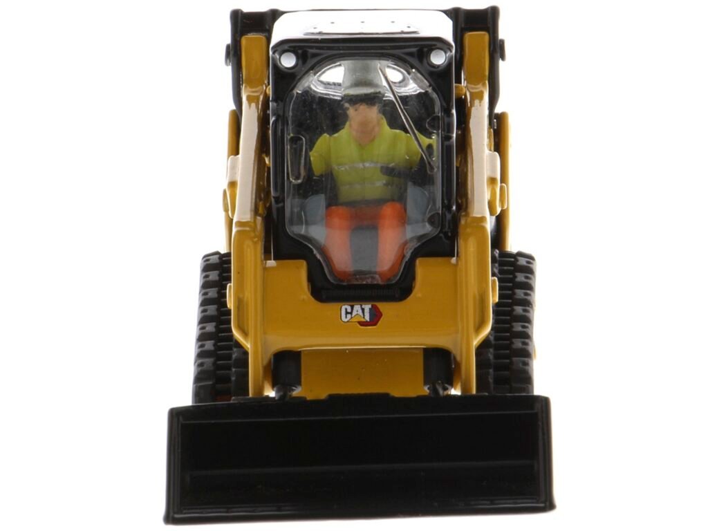 CAT Caterpillar 259D3 Compact Track Loader with Work Tools and Operator Yellow “High Line Series” 1/50 Diecast Model by Diecast Masters
