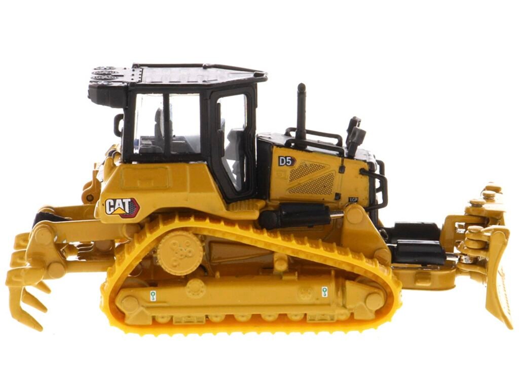 CAT Caterpillar D5 Track-Type Dozer Yellow with Fine Grading Undercarriage and Foldable Blade “High Line Series” 1/87 (HO) Scale Diecast Model by Diecast Masters