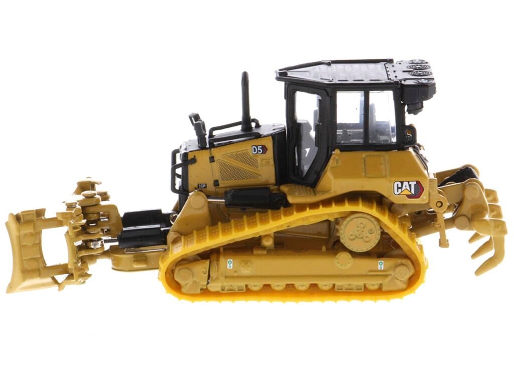 CAT Caterpillar D5 Track-Type Dozer Yellow with Fine Grading Undercarriage and Foldable Blade “High Line Series” 1/87 (HO) Scale Diecast Model by Diecast Masters