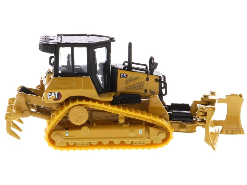 CAT Caterpillar D5 Track-Type Dozer Yellow with Fine Grading Undercarriage and Foldable Blade “High Line Series” 1/87 (HO) Scale Diecast Model by Diecast Masters