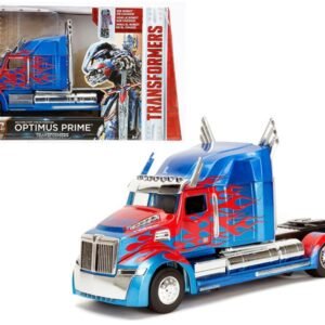 Western Star 5700 XE Phantom Optimus Prime with Robot on Chassis "Transformers 5" (2017) Movie "Hollywood Rides" Series 1/24 Diecast Model by Jada