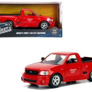 Brian's Ford F-150 SVT Lightning Pickup Truck Red "Fast & Furious" Movie 1/24 Diecast Model Car by Jada