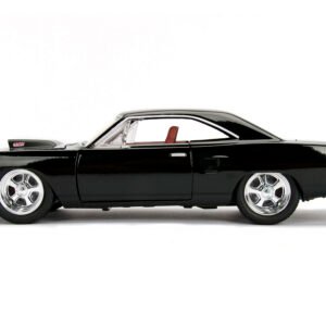1970 Plymouth Road Runner 440 Black with Red Interior "Bigtime Muscle" Series 1/24 Diecast Model Car by Jada