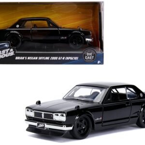 Brian's Nissan Skyline 2000 GT-R (KPGC10) Black "Fast & Furious" Movie 1/32 Diecast Model Car by Jada