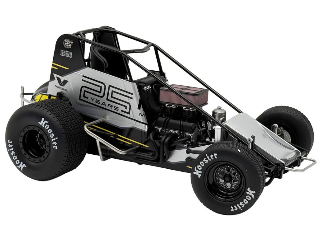 Winged Sprint Car #17 Cory Eliason “Devil Race Karts” Monte Motorsports (2025) 1/18 Diecast Model Car by ACME