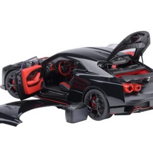Nissan GT-R50 By ItalDesign Black and Matt Black 1/18 Model Car by Autoart