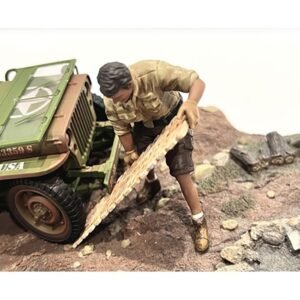 "4X4 Mechanic" Figure 8 with Board Accessory for 1/18 Scale Models by American Diorama