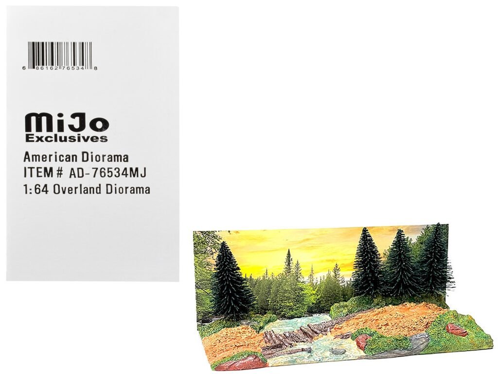 “Overland Off-Road” Diorama with Forest Background for 1/64 Scale Models by American Diorama