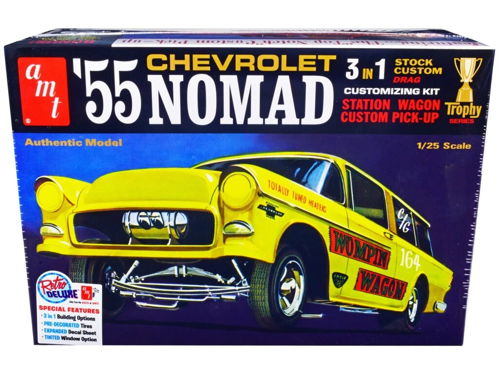 Skill 2 Model Kit 1955 Chevrolet Nomad 3-in-1 Kit “Trophy Series” 1/25 Scale Model by AMT