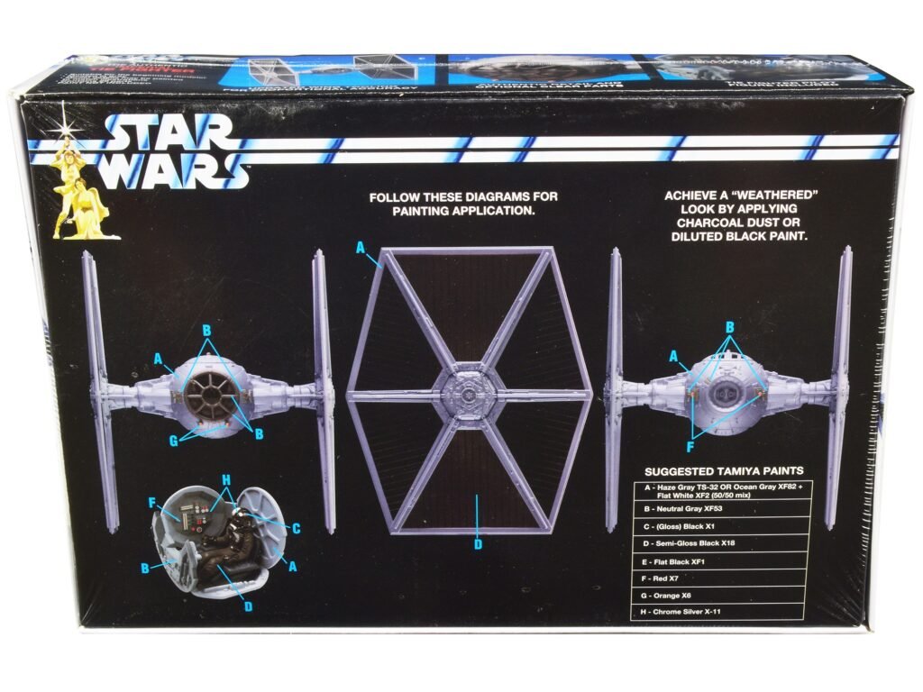 Skill 2 Model Kit Imperial Tie Fighter “Star Wars” (1977) Movie Model by AMT