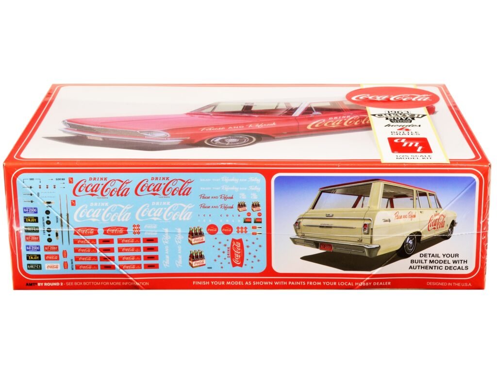 Skill 3 Model Kit 1963 Chevrolet II Nova Wagon “Coca-Cola” 1/25 Scale Model by AMT