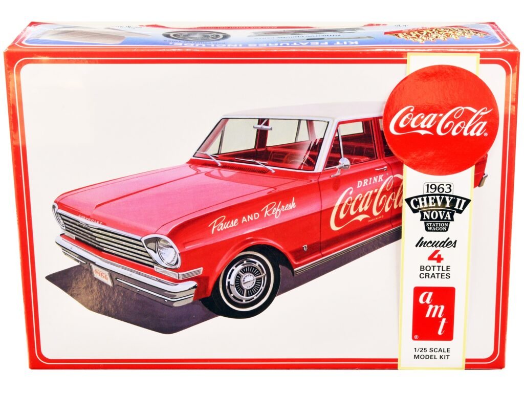 Skill 3 Model Kit 1963 Chevrolet II Nova Wagon “Coca-Cola” 1/25 Scale Model by AMT