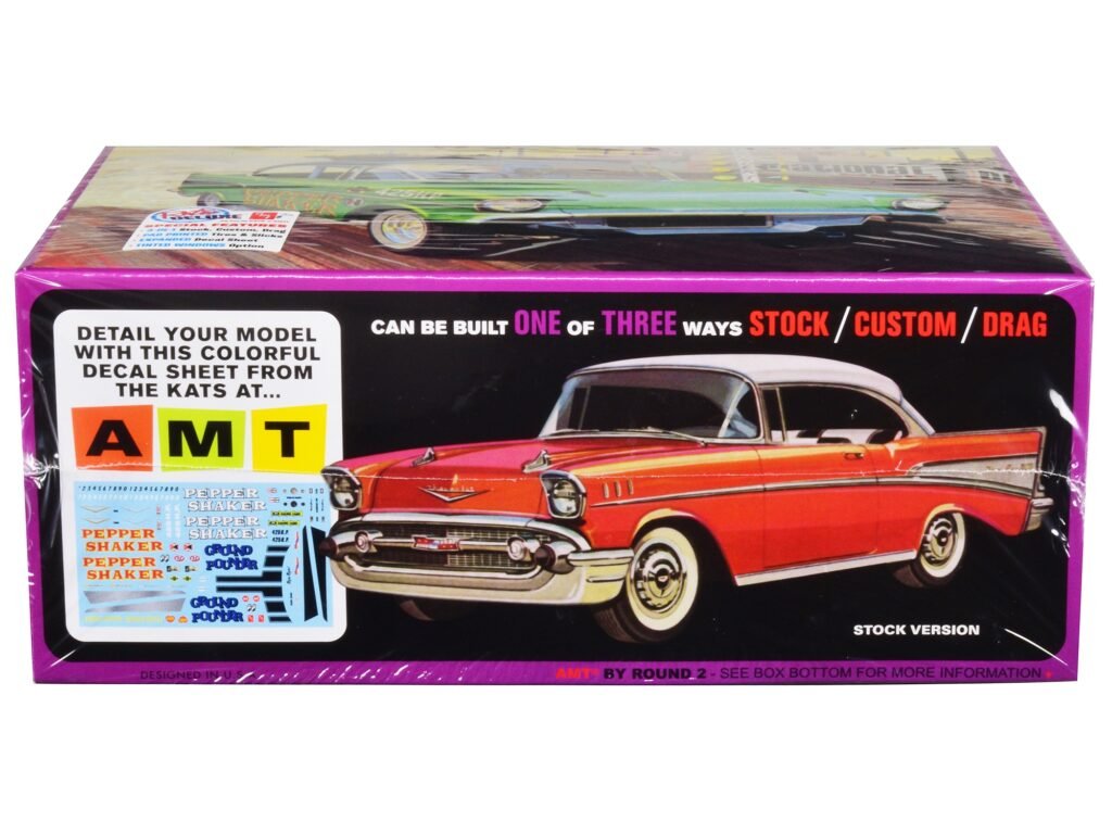 Skill 2 Model Kit 1957 Chevrolet Bel Air “Pepper Shaker” 3 in 1 Kit 1/25 Scale Model by AMT