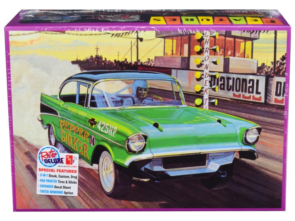 Skill 2 Model Kit 1957 Chevrolet Bel Air “Pepper Shaker” 3 in 1 Kit 1/25 Scale Model by AMT