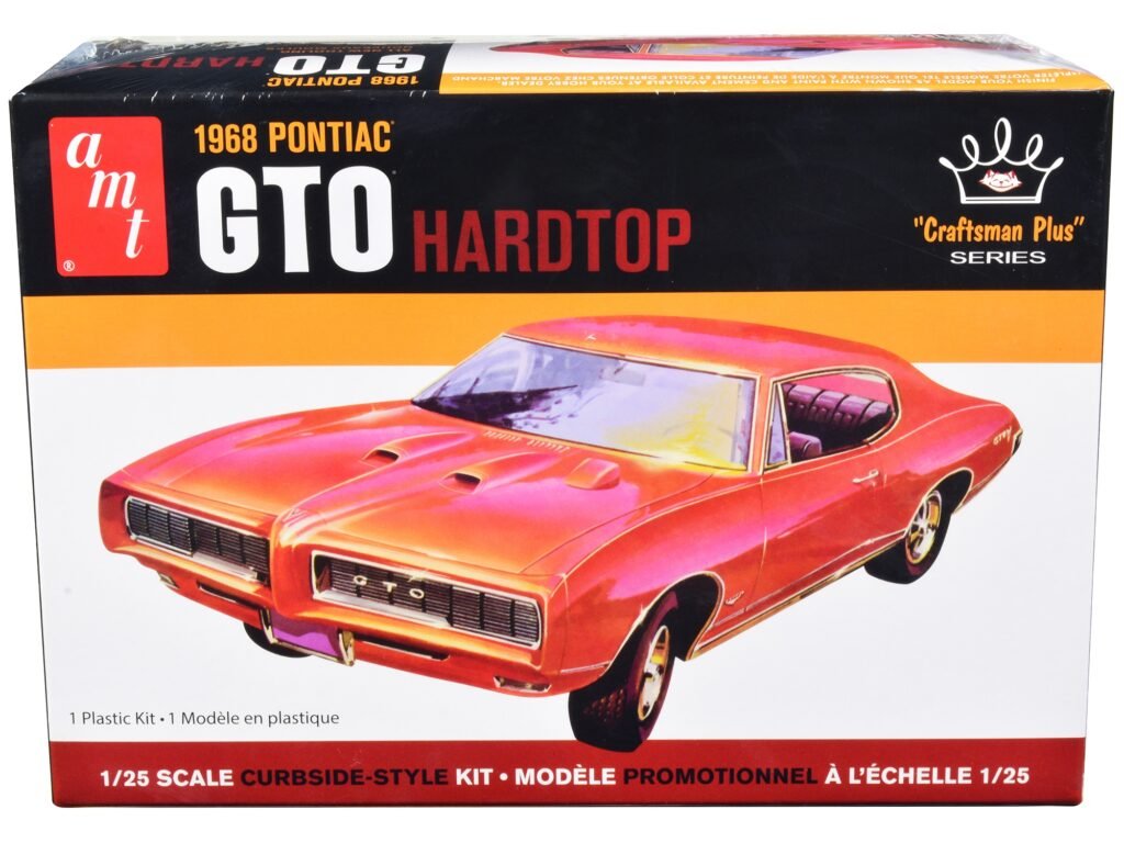 Skill 2 Model Kit 1968 Pontiac GTO Hardtop “Craftsman Plus” Series 1/25 Scale Model by AMT