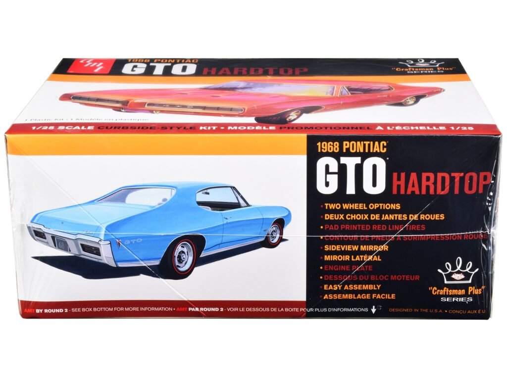 Skill 2 Model Kit 1968 Pontiac GTO Hardtop “Craftsman Plus” Series 1/25 Scale Model by AMT