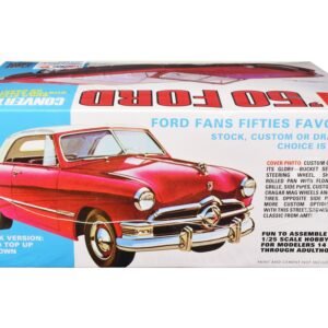 Skill 2 Model Kit 1950 Ford Convertible "Street Rods" 3-in-1 Kit 1/25 Scale Model by AMT