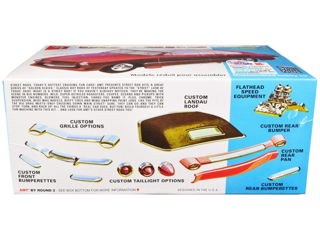 Skill 2 Model Kit 1950 Ford Convertible “Street Rods” 3-in-1 Kit 1/25 Scale Model by AMT