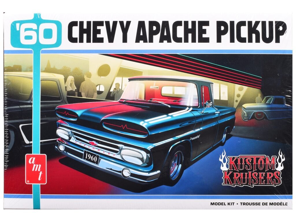 Skill 2 Model Kit 1960 Chevrolet Apache Pickup Truck “Kustom Kruisers” 1/25 Scale Model by AMT