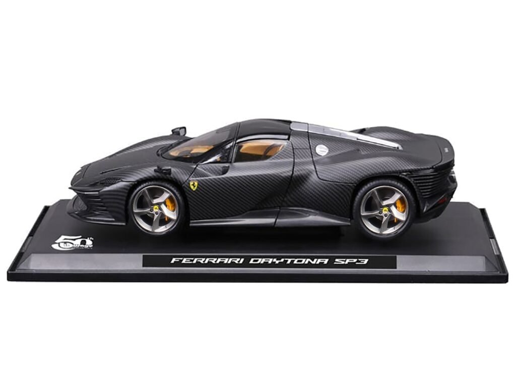 Ferrari Daytona SP3 Carbon Fiber “Carbon Series – Bburago 50th Anniversary” 1/18 Diecast Model Car by Bburago