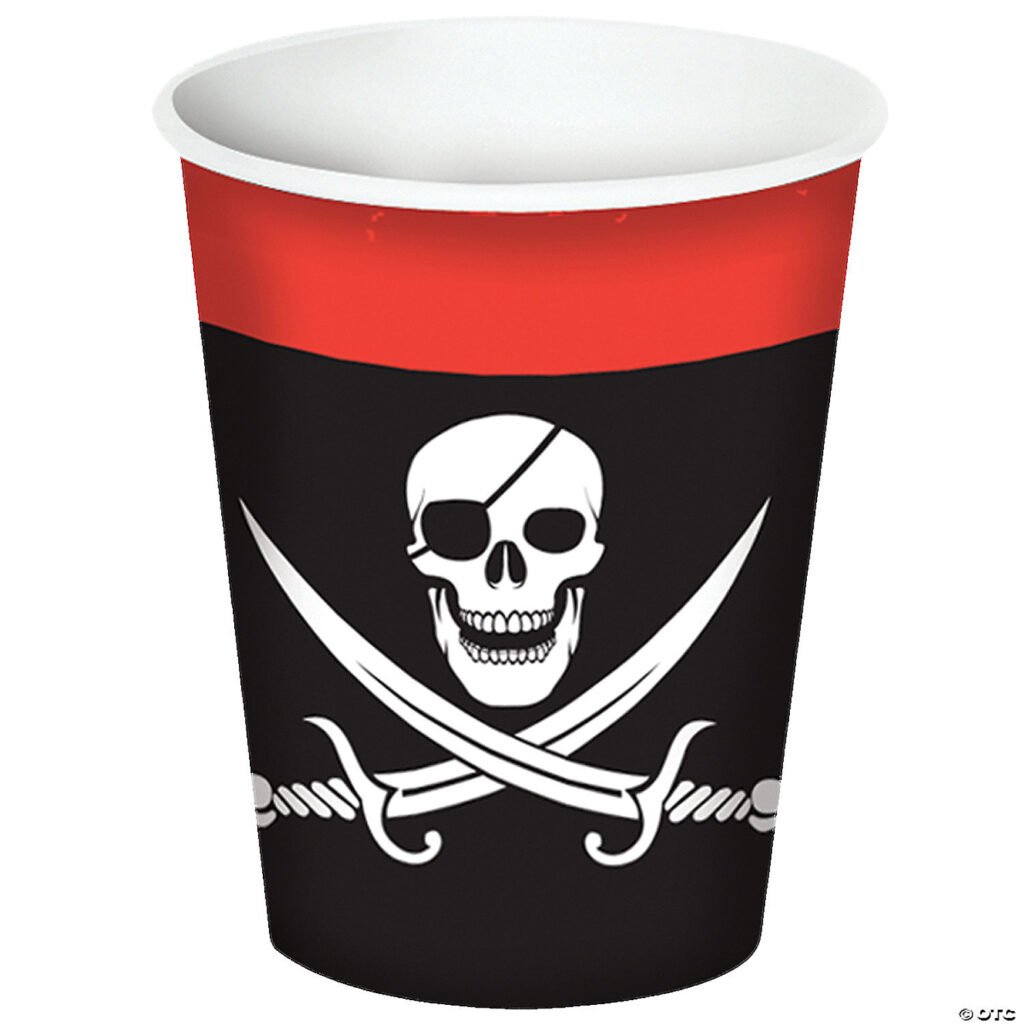 Pirate beverage cups 9oz