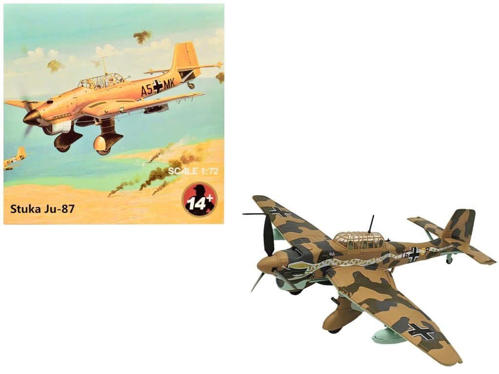 Junkers Ju 87R Trop Stuka Bomber Aircraft “Immelmann 6./StG 2 Libya” (1941) German Luftwaffe 1/72 Diecast Model Airplane