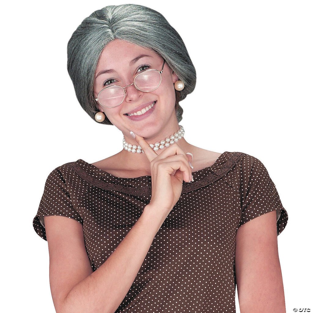 Wig granny grey
