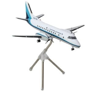 Saab 340A Commercial Aircraft "Eastern Express/Bar Harbor" (N407BH) White with Blue Stripes "Gemini 200" Series 1/200 Diecast Model Airplane by GeminiJets
