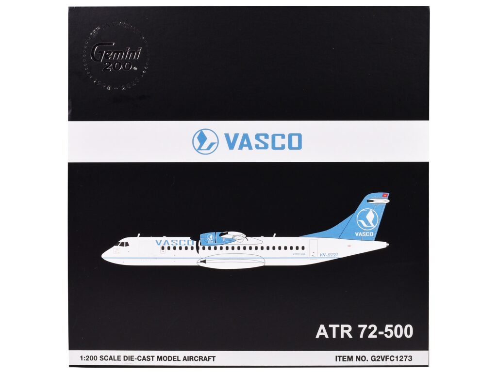 ATR 72-500 Commercial Aircraft “Vietnam Air Services Company (VASCO)” (VN-B221) White with Blue Tail “Gemini 200” Series 1/200 Diecast Model Airplane by GeminiJets