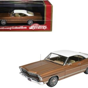 1967 Ford Galaxie Burnt Amber Metallic with White Top Limited Edition to 200 pieces Worldwide 1/43 Model Car by Goldvarg Collection