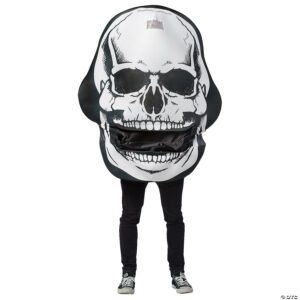Adult skull mouth head costume