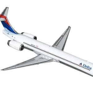 McDonnell Douglas MD-90 Commercial Aircraft "Delta Air Lines" (N910DN) White with Blue and Red Tail 1/400 Diecast Model Airplane by GeminiJets