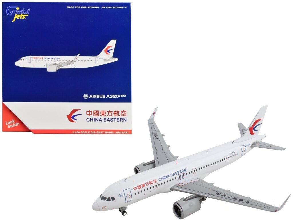 Airbus A320neo Commercial Aircraft “China Eastern Airlines” White 1/400 Diecast Model Airplane by GeminiJets