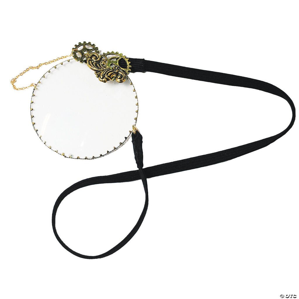 Monocle eye patch with gears