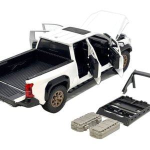 2024 Toyota Tacoma Trailhunter Edition Pickup Truck White Metallic 1/24 Diecast Model Car