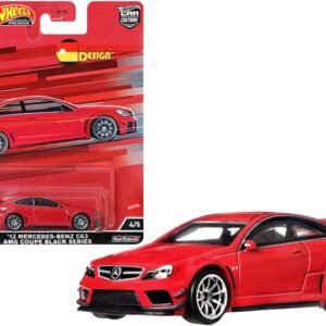 2012 Mercedes Benz C63 AMG Coupe Black Series Red "Deutschland Design" Series Diecast Model Car by Hot Wheels