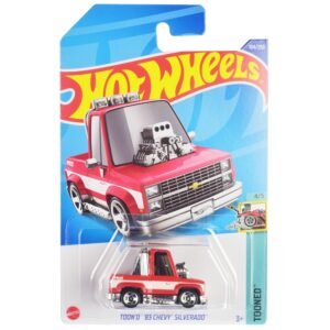 1983 Chevrolet Silverado "Toon'd" Pickup Truck Red and White "Tooned" Series Diecast Model Car by Hot Wheels