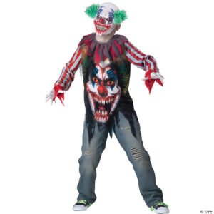 Evil clown child costume