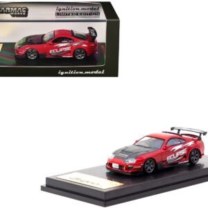 Toyota Supra (JZA80) RZ RHD (Right Hand Drive) "Eclipse Racing Concept" Red with Carbon Hood 1/64 Diecast Model Car by Ignition Model
