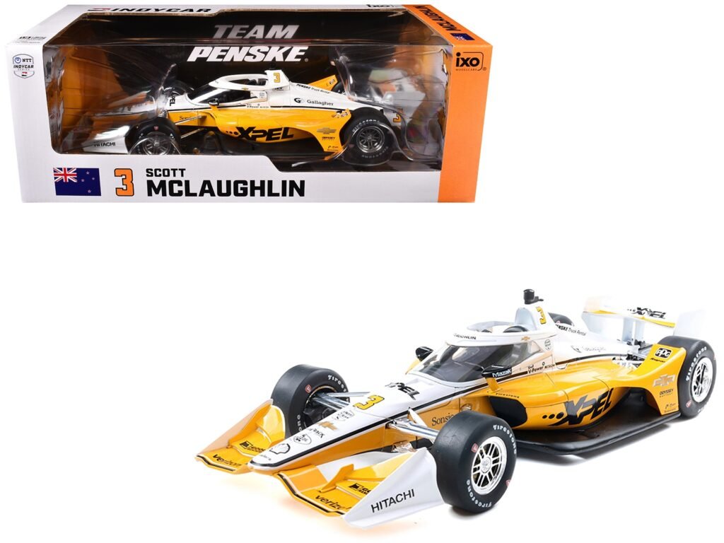 Dallara IndyCar #3 Scott McLaughlin “XPEL” Team Penske (Road Course Configuration) “NTT IndyCar Series” (2025) 1/18 Diecast Model Car by IXO Models