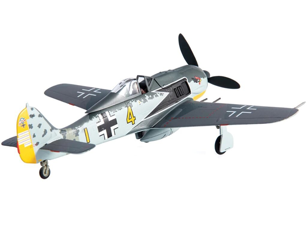 Focke-Wulf FW 190A-4 Fighter Aircraft “Major Siegfried Schnell, Luftwaffe, JG2, France” (1943) 1/72 Diecast Model by JC Wings