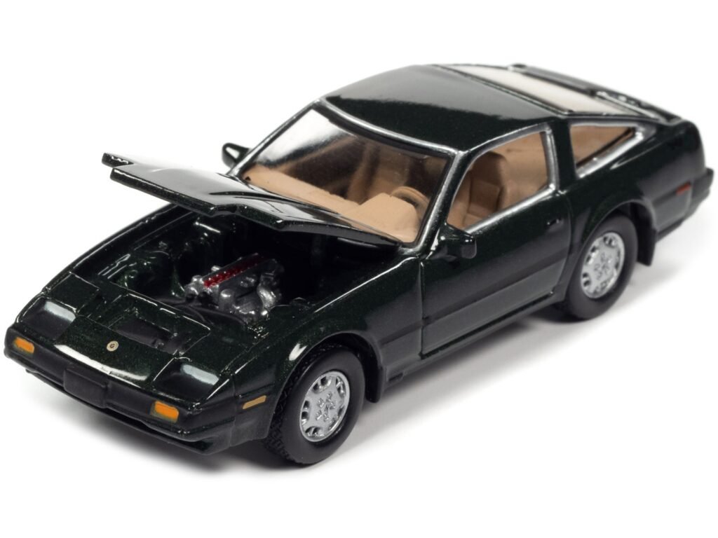 1984 Nissan 300ZX Dark Green with Black Stripes “Classic Gold Collection” Series Limited Edition to 12480 pieces Worldwide 1/64 Diecast Model Car by Johnny Lightning