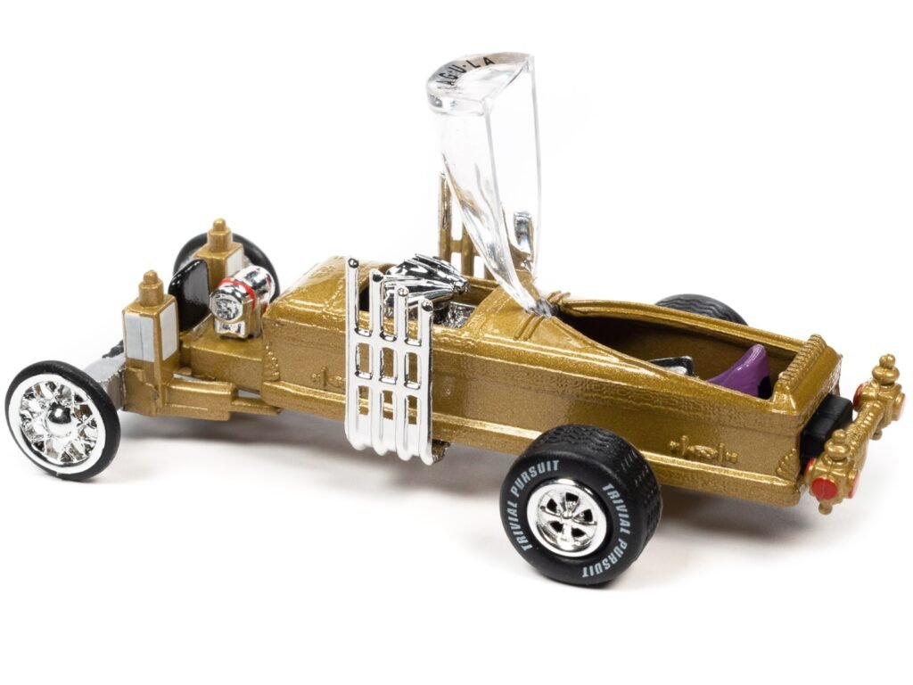 Barris Drag-U-La “The Munsters” “Trivia Pursuit” with Poker Chip Collector’s Token and Game Card “Pop Culture” 2022 Release 3 1/64 Diecast Model Car by Johnny Lightning