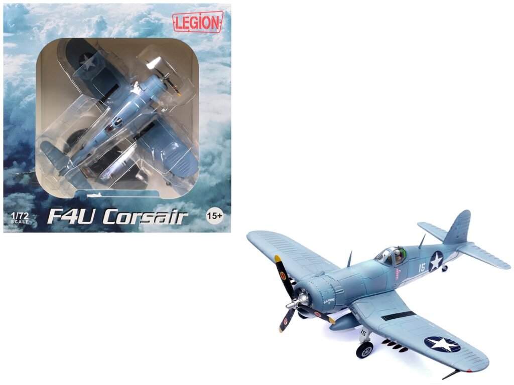 Vought F4U-1 Corsair Fighter Plane “Daphne ‘C’ 2nd Lt. James N. Cupp VMF-213 Hell Hawks Guadalcanal” (1943) United States Marines 1/72 Diecast Model Airplane by Legion