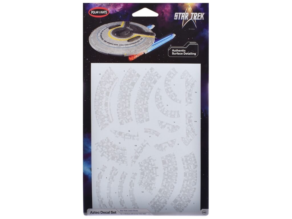 USS Cerritos NCC-75567 Aztec Decal Set “Star Trek: Lower Decks” (2020-2024) TV Series 1/1400 Scale by Polar Lights