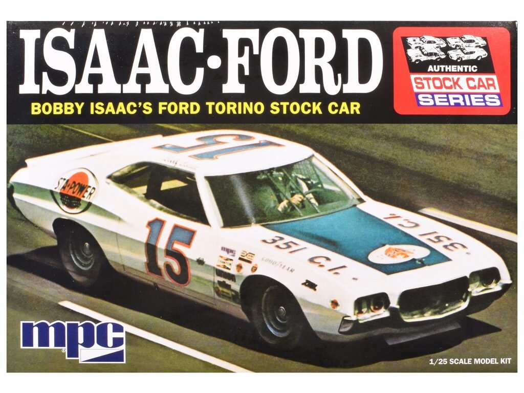 Skill 2 Model Kit 1972 Ford Torino Stock Car “Bobby Isaac” 1/25 Scale Model by MPC