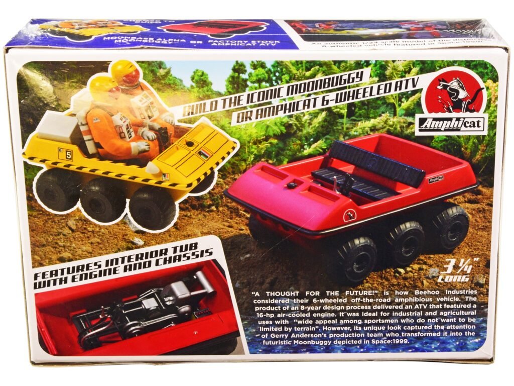 Skill 2 Moonbuggy/Amphicat 6-Wheeled ATV “Space: 1999” (1975-1977) TV Show 2-in-1 Model Kit 1/24 Scale Model by MPC