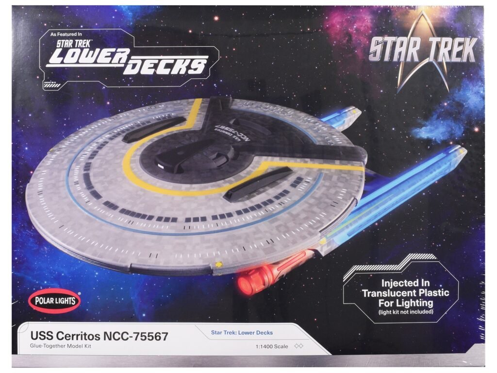 Skill 2 Model Kit USS Cerritos NCC-75567 Spacecraft “Star Trek: Lower Decks” (2020-2024) TV Series 1/1400 Scale Model by Polar Lights